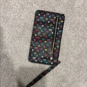 Louis Vuitton Black Multicolor Monogram Clutch
